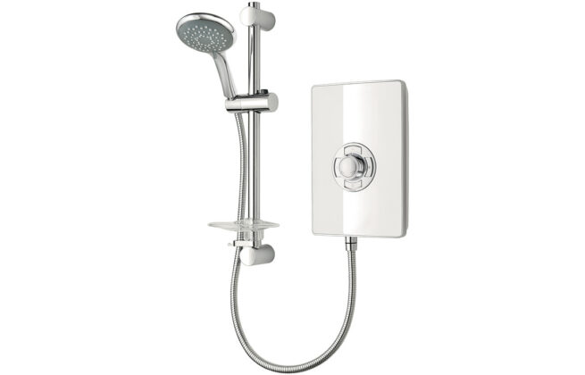 Triton Aspirante 9.5kW Contemporary Electric Shower – White Gloss