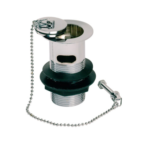 Slotted Basin Plug & Chain Waste - Chrome