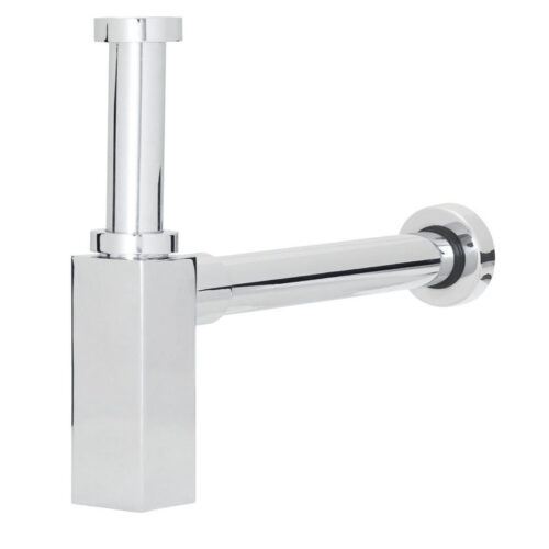 Square Bottle Trap - Chrome