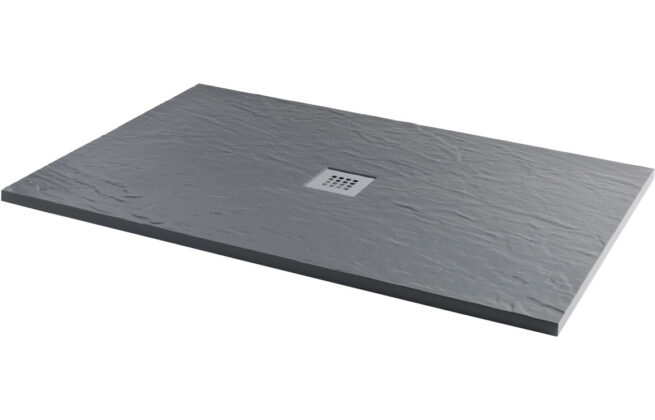 25mm 1400x800mm Slate Effect Ultra-Slim Rectangular Tray & Waste