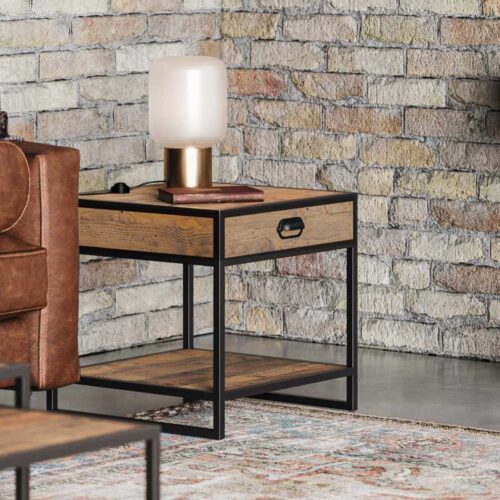 Ooki - Lamp / Side Table With Drawer