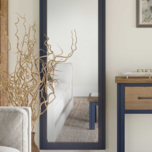 Splash of Blue - Extra Long Wall Mirror (Hangs Landscape & Portrait)