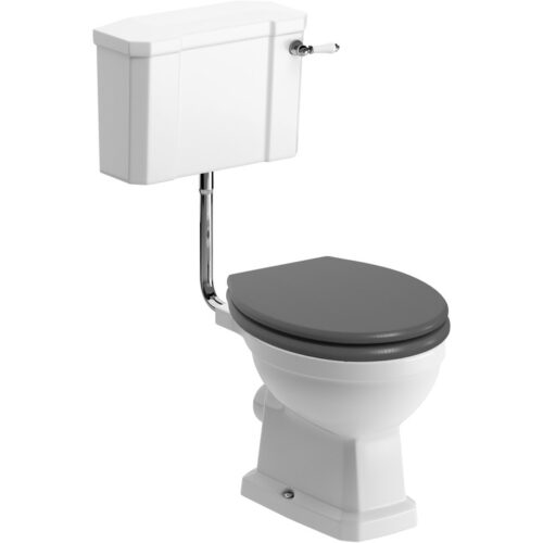 Moon Low Level WC & Grey Ash Soft Close Seat