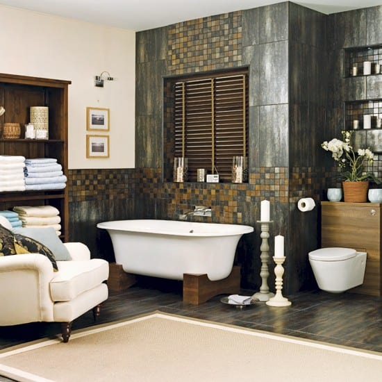 Spa Bathroom - Dark Wood