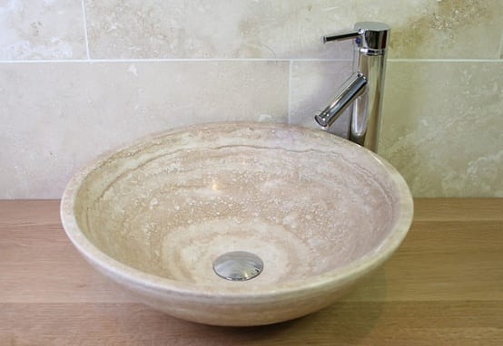 Travertine Sink from Bathrooms and More Store