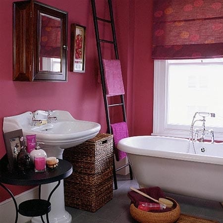Unexpected Colour - Pink Bathroom