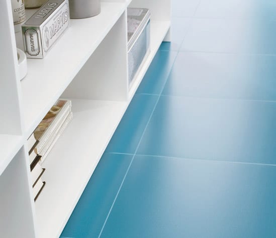 blue bathroom floor tiles matte