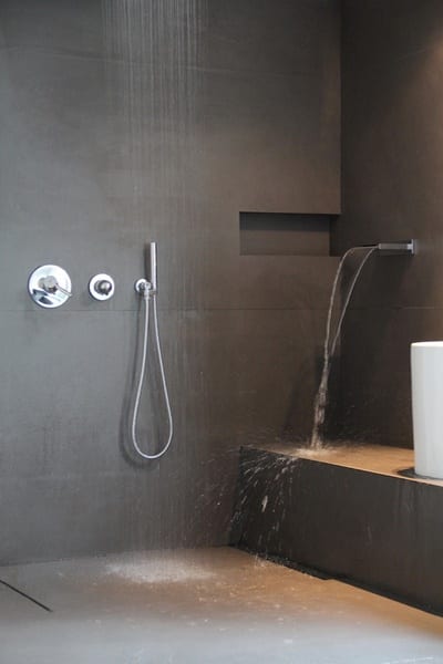 matte grey bathroom tiles